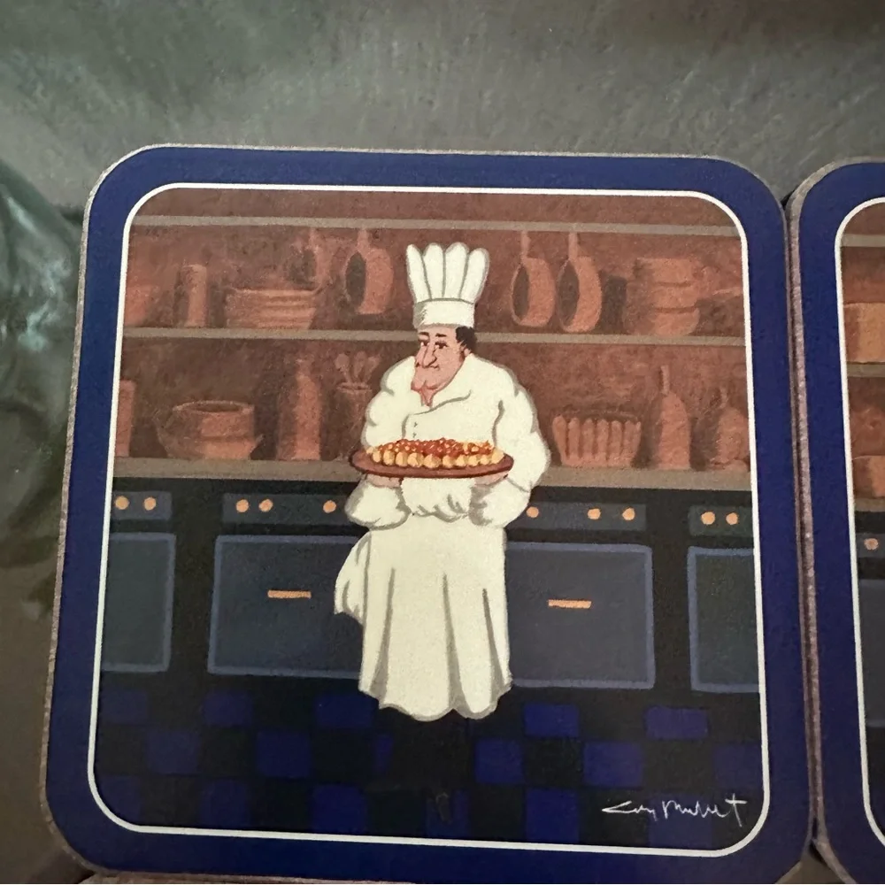 Williams-Sonoma Guy Buffett ‘Les Chefs’ Coaster Set (6)